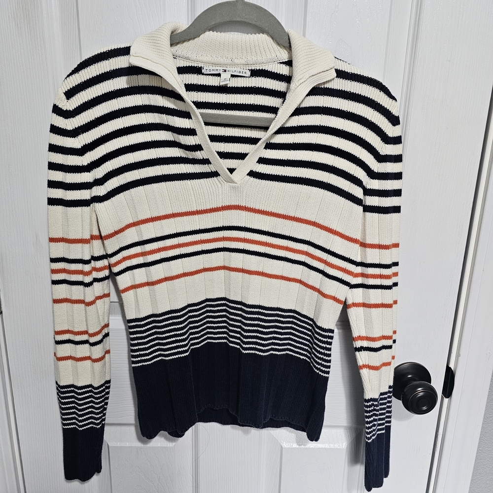Tommy Hilfiger Vintage Collared Pullover Sweater Size M